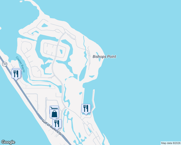 map of restaurants, bars, coffee shops, grocery stores, and more near 3010 Grand Bay Boulevard in Longboat Key