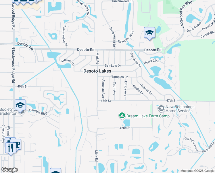 map of restaurants, bars, coffee shops, grocery stores, and more near 5005 Capri Avenue in Sarasota