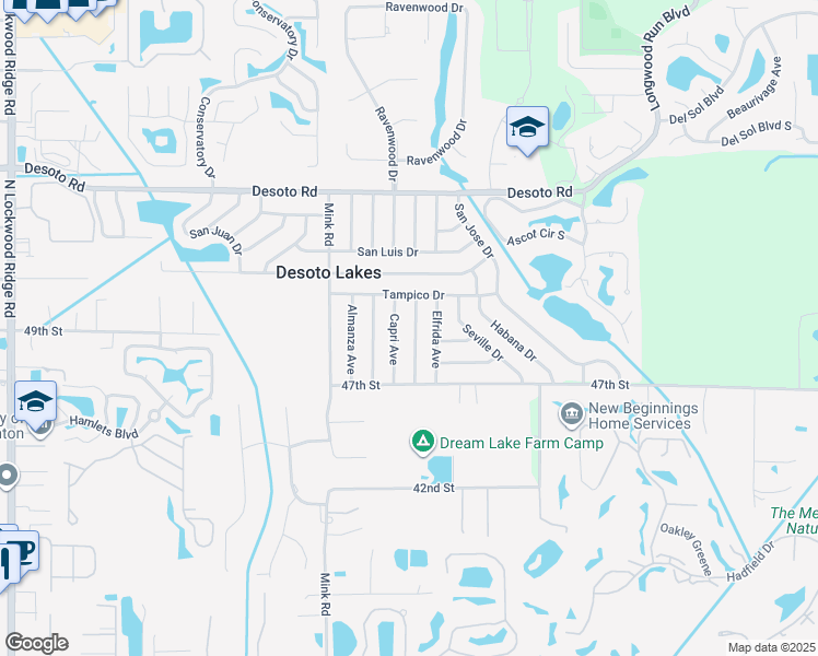 map of restaurants, bars, coffee shops, grocery stores, and more near 5004 Delmonte Avenue in Sarasota
