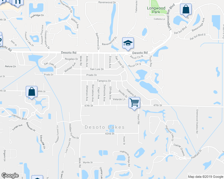 map of restaurants, bars, coffee shops, grocery stores, and more near 4922 Elfrida Avenue in Sarasota