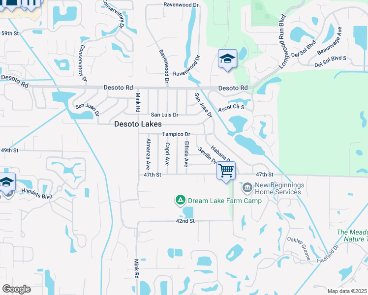 map of restaurants, bars, coffee shops, grocery stores, and more near 4931 Elfrida Avenue in Sarasota