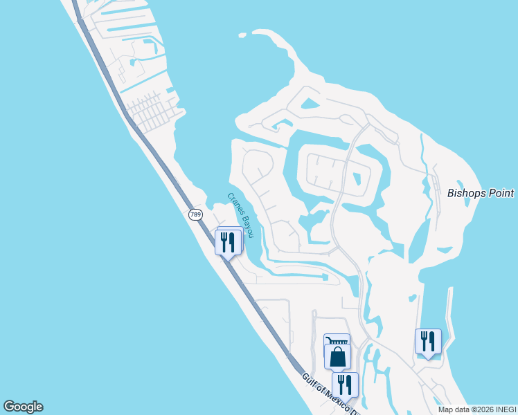 map of restaurants, bars, coffee shops, grocery stores, and more near 3361 Bayou Sound in Longboat Key