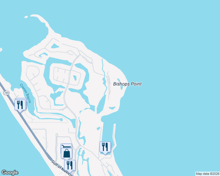 map of restaurants, bars, coffee shops, grocery stores, and more near 3040 Grand Bay Boulevard in Longboat Key