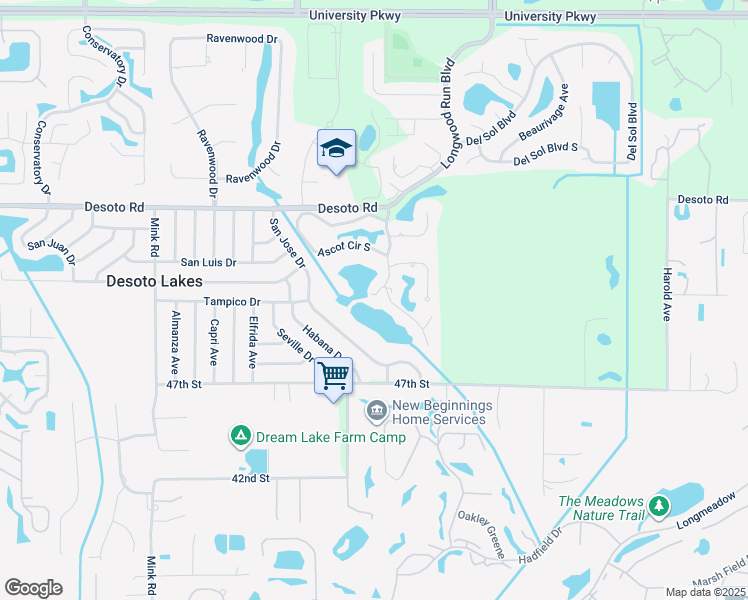 map of restaurants, bars, coffee shops, grocery stores, and more near 4876 Tivoli Avenue in Sarasota