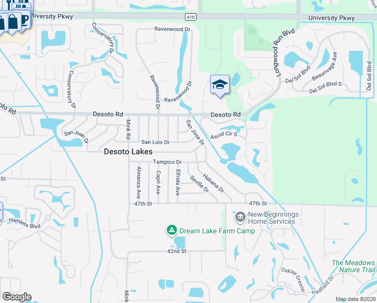 map of restaurants, bars, coffee shops, grocery stores, and more near 4038 Prado Drive in Sarasota
