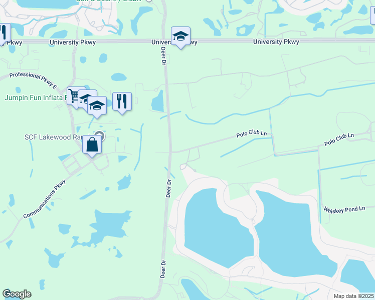 map of restaurants, bars, coffee shops, grocery stores, and more near 7750 Polo Club Lane in Sarasota