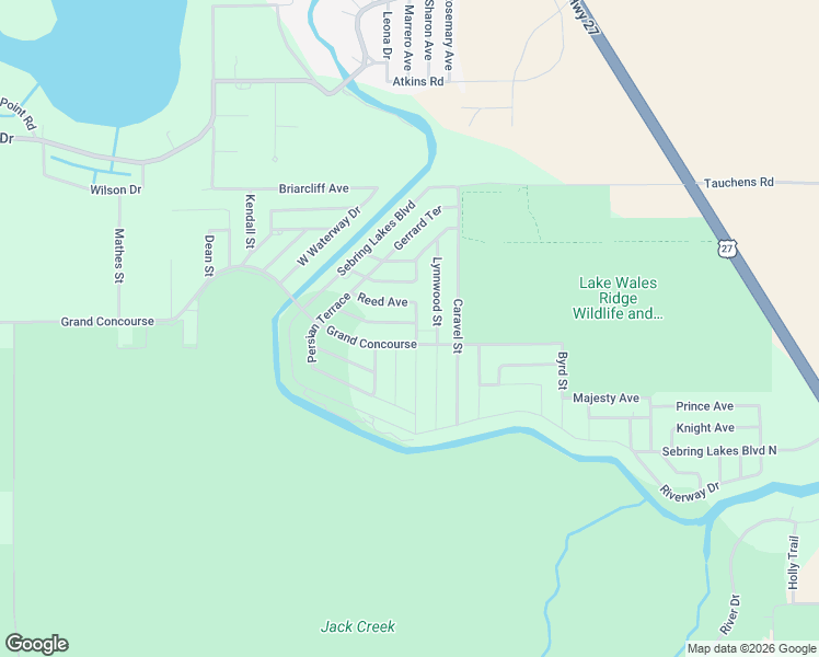 map of restaurants, bars, coffee shops, grocery stores, and more near 4839 Reed Avenue in Sebring