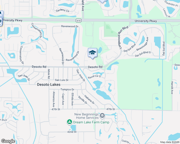 map of restaurants, bars, coffee shops, grocery stores, and more near 4455 Ascot Circle South in Sarasota