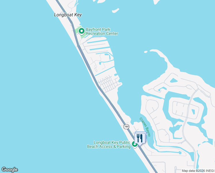 map of restaurants, bars, coffee shops, grocery stores, and more near 3710 Gulf of Mexico Drive in Longboat Key