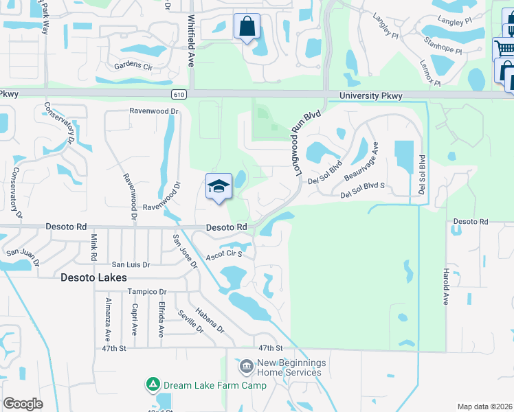 map of restaurants, bars, coffee shops, grocery stores, and more near 5643 Monte Rosso Road in Sarasota