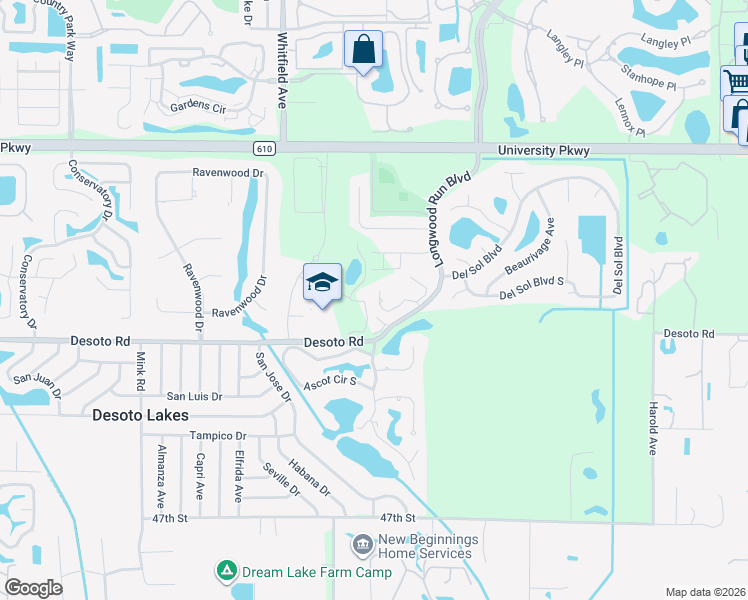 map of restaurants, bars, coffee shops, grocery stores, and more near 5643 Monte Rosso Road in Sarasota
