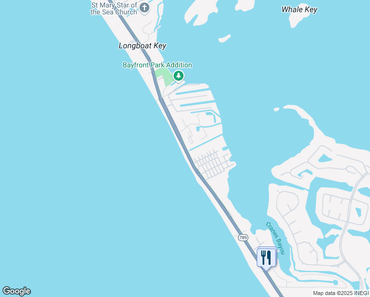map of restaurants, bars, coffee shops, grocery stores, and more near 3800-3810 Gulf of Mexico Drive in Longboat Key
