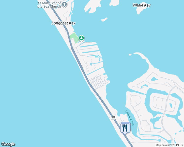 map of restaurants, bars, coffee shops, grocery stores, and more near 42 Main Street Drive in Longboat Key