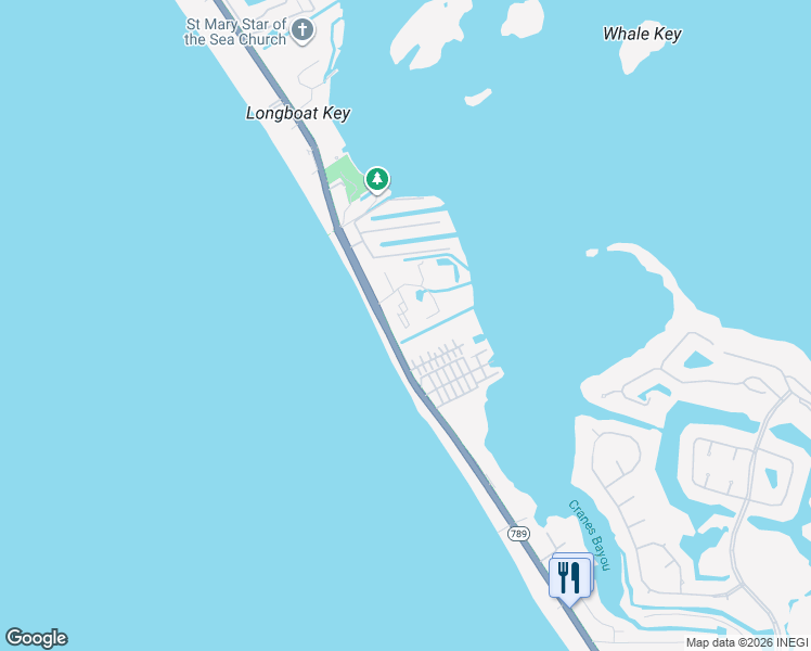 map of restaurants, bars, coffee shops, grocery stores, and more near 726 Bayport Way in Longboat Key