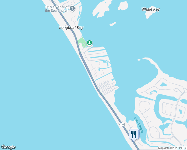 map of restaurants, bars, coffee shops, grocery stores, and more near 726 Bayport Way in Longboat Key