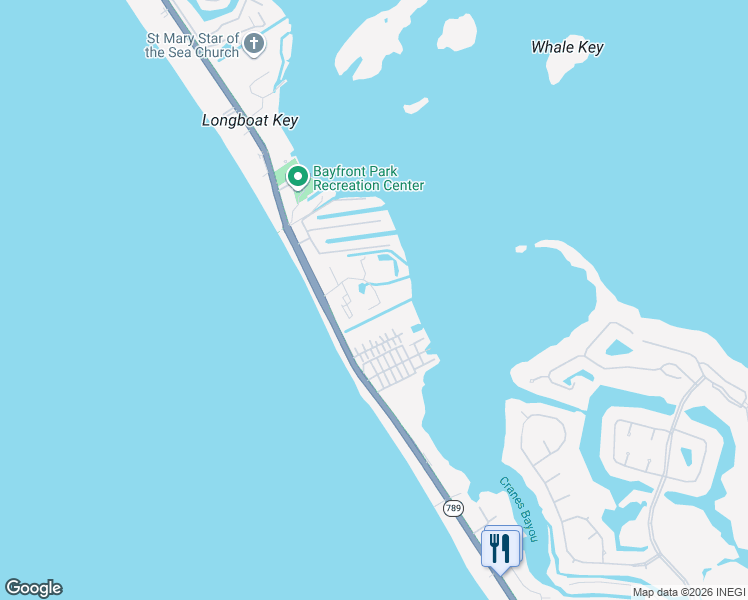 map of restaurants, bars, coffee shops, grocery stores, and more near 831 Bayport Way in Longboat Key