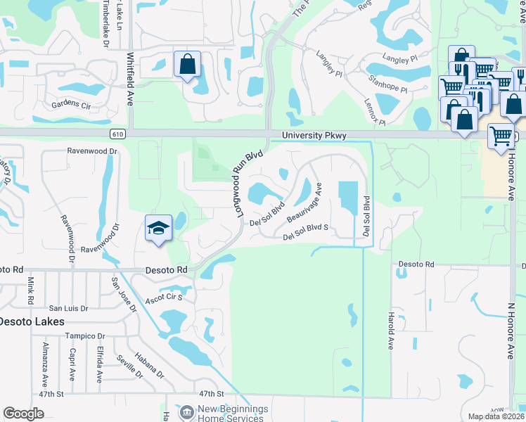 map of restaurants, bars, coffee shops, grocery stores, and more near 5969 Rachele Drive in Sarasota