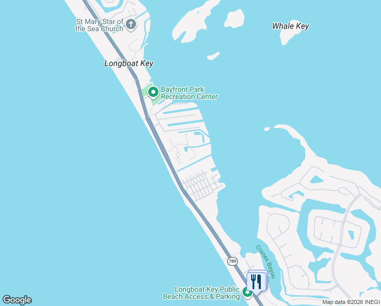 map of restaurants, bars, coffee shops, grocery stores, and more near 831 Bayport Way in Longboat Key