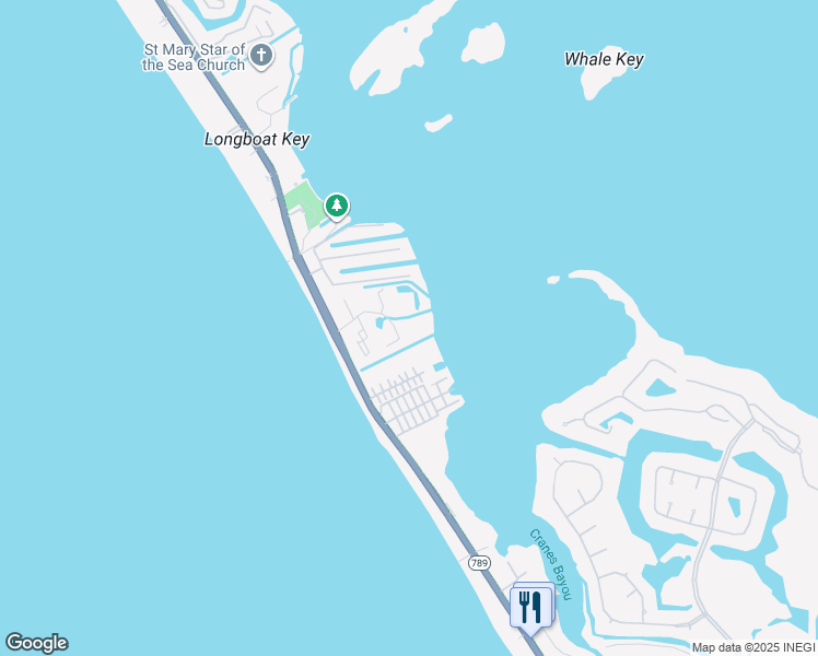 map of restaurants, bars, coffee shops, grocery stores, and more near 831 Bayport Way in Longboat Key