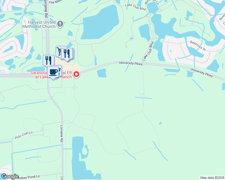 map of restaurants, bars, coffee shops, grocery stores, and more near in Lakewood Ranch