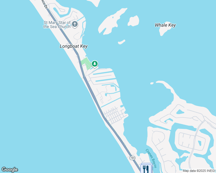 map of restaurants, bars, coffee shops, grocery stores, and more near 618 Bayport Way in Longboat Key