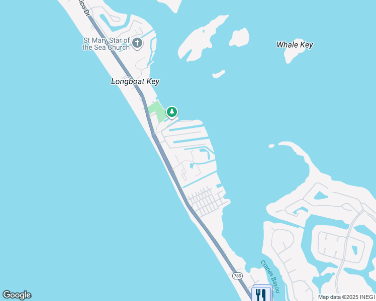 map of restaurants, bars, coffee shops, grocery stores, and more near 517 Bayport Way in Longboat Key