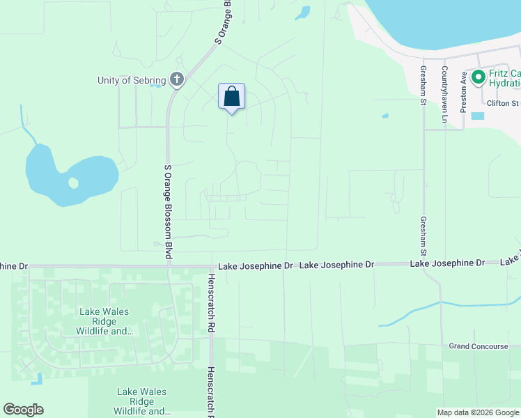 map of restaurants, bars, coffee shops, grocery stores, and more near 10882 Shankhill Road in Sebring