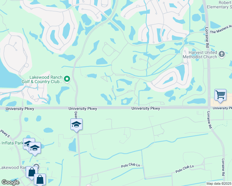 map of restaurants, bars, coffee shops, grocery stores, and more near 6922 Woodmore Terrace in Lakewood Ranch