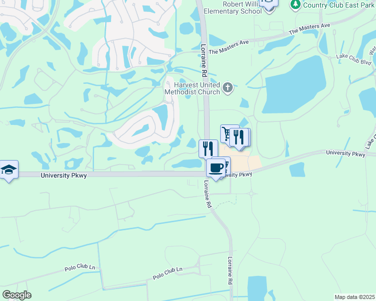 map of restaurants, bars, coffee shops, grocery stores, and more near 8336 Miramar Way in Lakewood Ranch