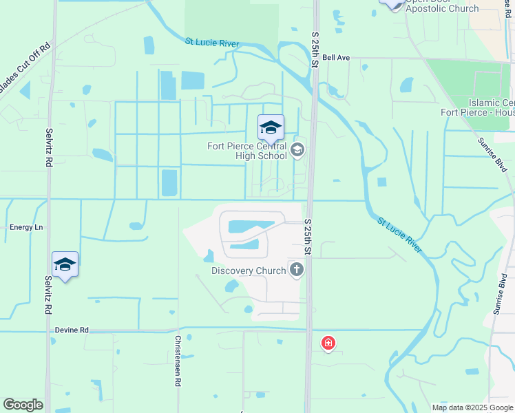 map of restaurants, bars, coffee shops, grocery stores, and more near 2608 Serenity Circle South in Fort Pierce