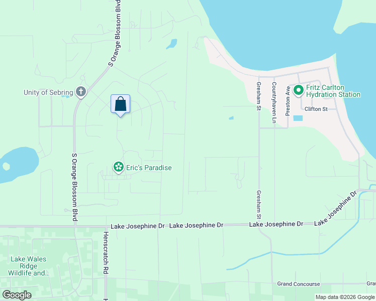 map of restaurants, bars, coffee shops, grocery stores, and more near 10828 Bending Oak Drive in Sebring