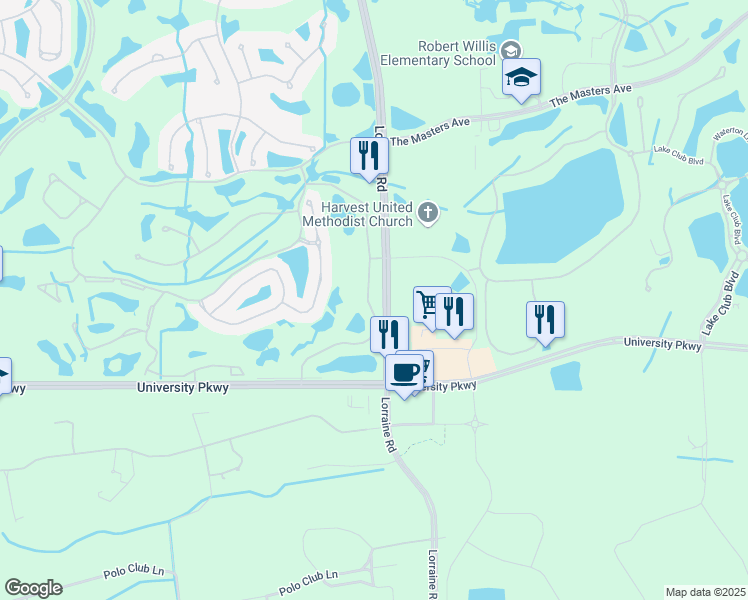 map of restaurants, bars, coffee shops, grocery stores, and more near 8252 Miramar Way in Lakewood Ranch