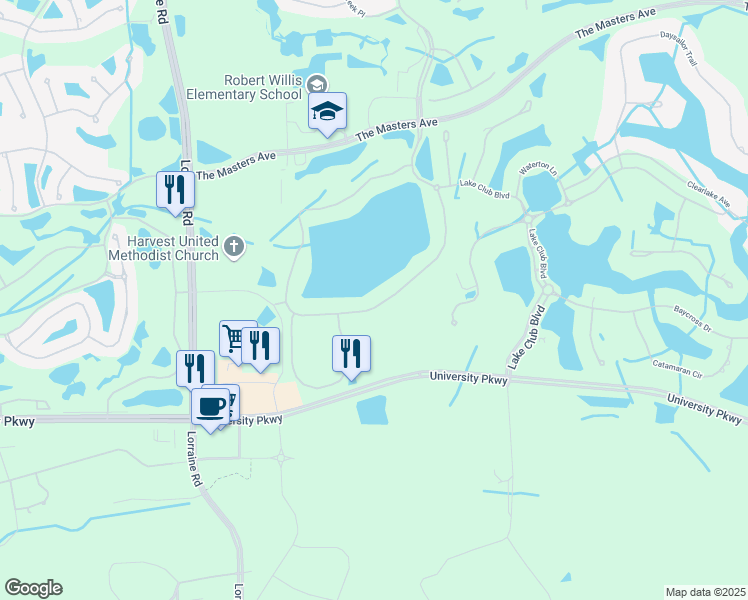 map of restaurants, bars, coffee shops, grocery stores, and more near 14745 Como Circle in Bradenton