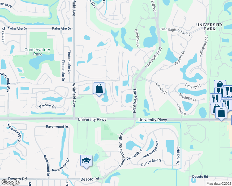 map of restaurants, bars, coffee shops, grocery stores, and more near 8311 62nd Court East in Sarasota