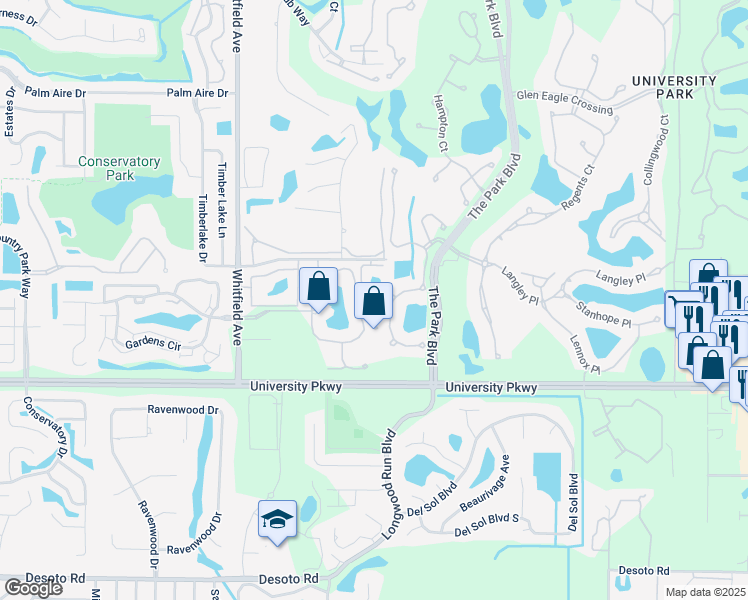 map of restaurants, bars, coffee shops, grocery stores, and more near 8311 62nd Court East in Sarasota