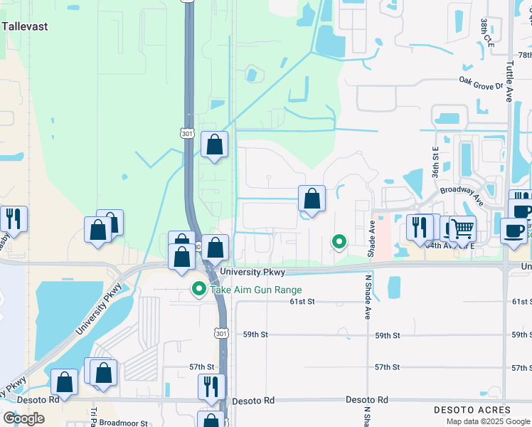 map of restaurants, bars, coffee shops, grocery stores, and more near 2800 Telluride Loop in Sarasota