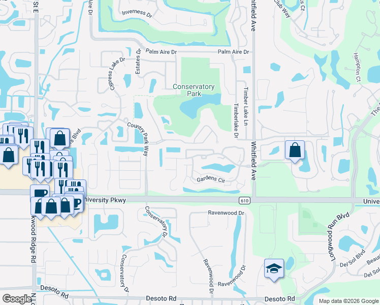 map of restaurants, bars, coffee shops, grocery stores, and more near 5402 83rd Terrace East in Sarasota