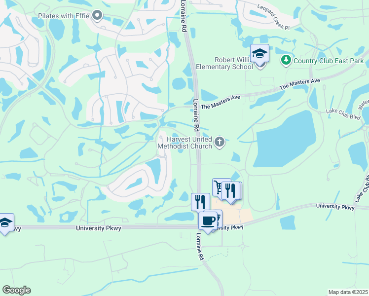 map of restaurants, bars, coffee shops, grocery stores, and more near 8128 Miramar Way in Lakewood Ranch