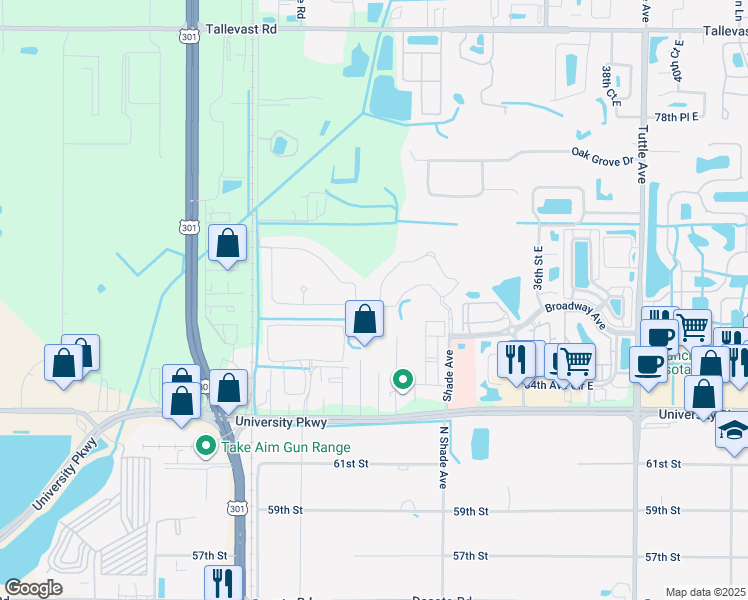 map of restaurants, bars, coffee shops, grocery stores, and more near 3056 Oriole Drive in Sarasota