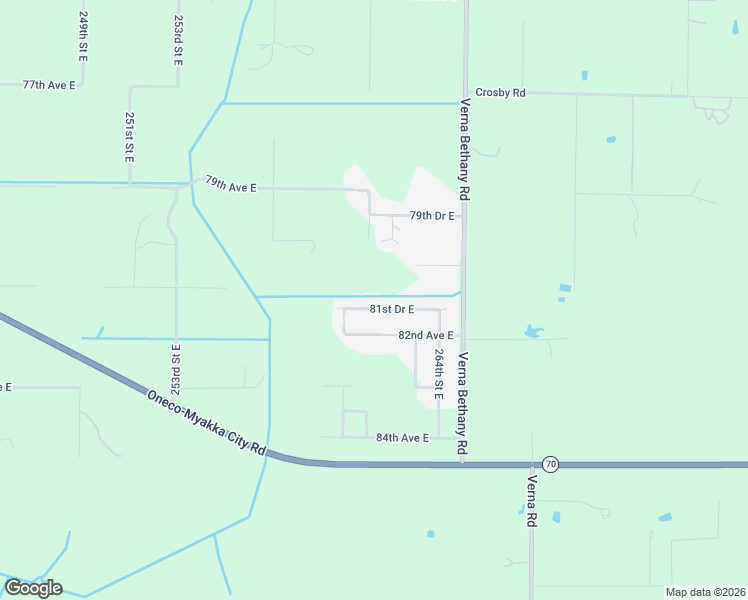 map of restaurants, bars, coffee shops, grocery stores, and more near 26107 81st Drive East in Myakka City