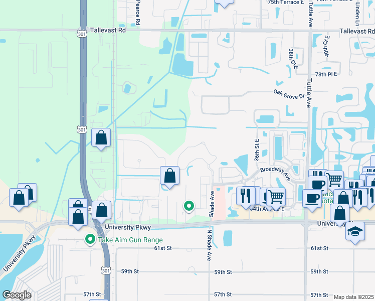 map of restaurants, bars, coffee shops, grocery stores, and more near 8323 Enclave Way in Sarasota