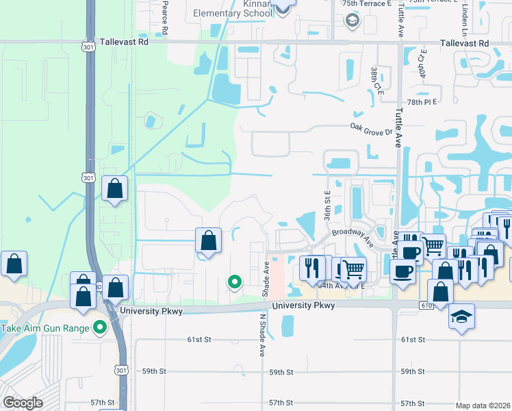 map of restaurants, bars, coffee shops, grocery stores, and more near 8219 Enclave Way in Sarasota