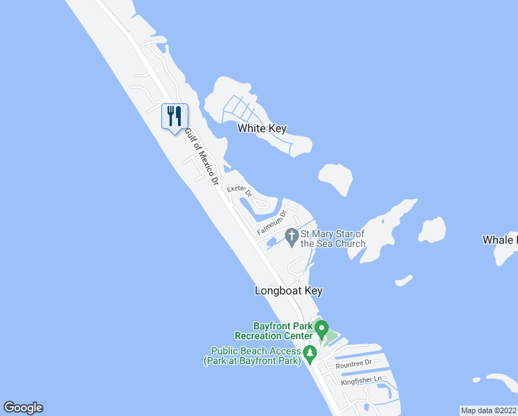 map of restaurants, bars, coffee shops, grocery stores, and more near 67 Exeter Drive in Longboat Key