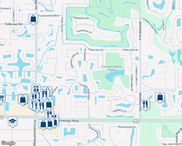 map of restaurants, bars, coffee shops, grocery stores, and more near 8107 Santa Rosa Court in Sarasota