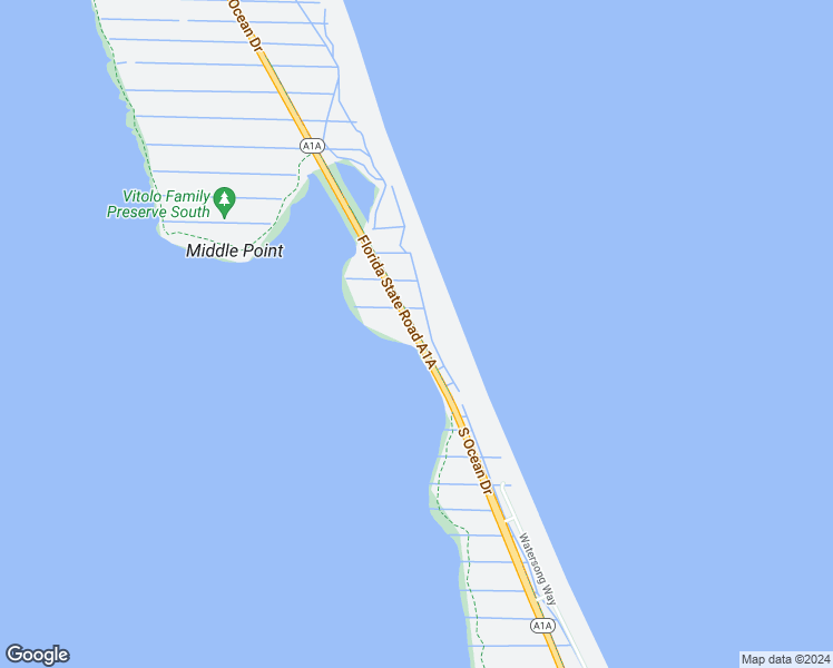 map of restaurants, bars, coffee shops, grocery stores, and more near 5047 Highway A1A in Fort Pierce