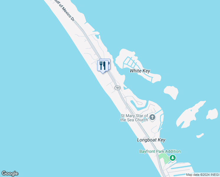 map of restaurants, bars, coffee shops, grocery stores, and more near 4621 Gulf of Mexico Drive in Longboat Key