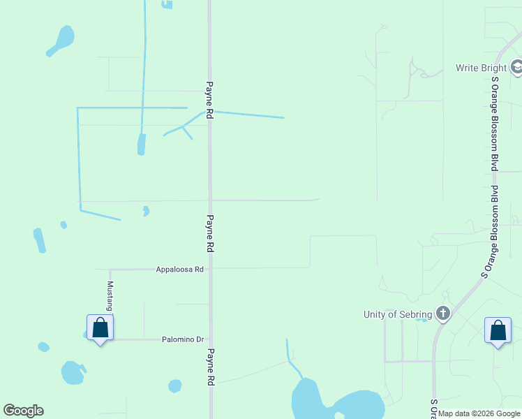 map of restaurants, bars, coffee shops, grocery stores, and more near 9680 Payne Road in Sebring