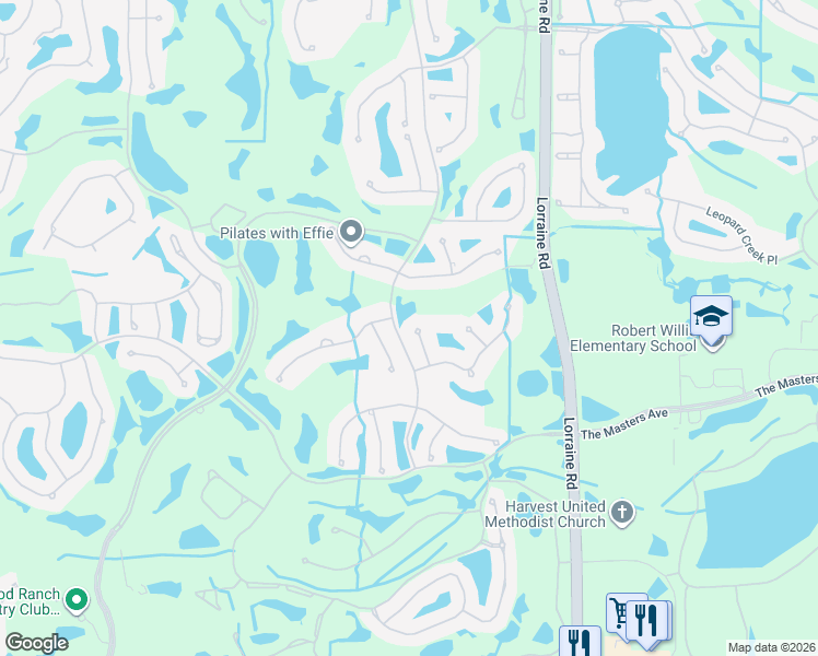 map of restaurants, bars, coffee shops, grocery stores, and more near 7807 Mathern Court in Lakewood Ranch