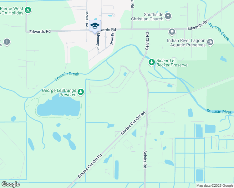map of restaurants, bars, coffee shops, grocery stores, and more near 3500-3598 Nice Road in Fort Pierce