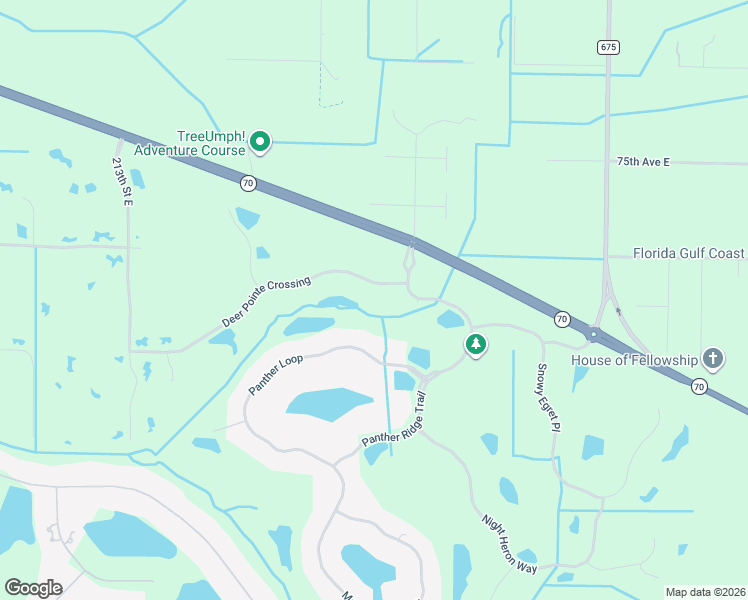 map of restaurants, bars, coffee shops, grocery stores, and more near 22304 Deer Pointe Crossing in Bradenton